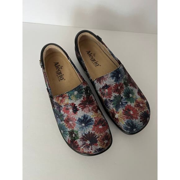 Alegria by PF Lite Women's Bloomies Slip- On Clog Floral Leather Size 38 (US 8) - Picture 3 of 8